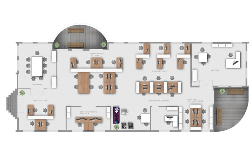 thiết kế văn phòng không gian mở