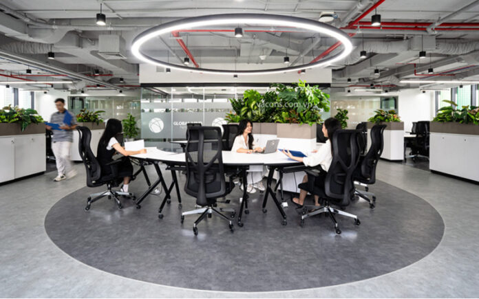 thiet-ke-van-phong-khong-gian-mo-4 thiết kế văn phòng không gian mở