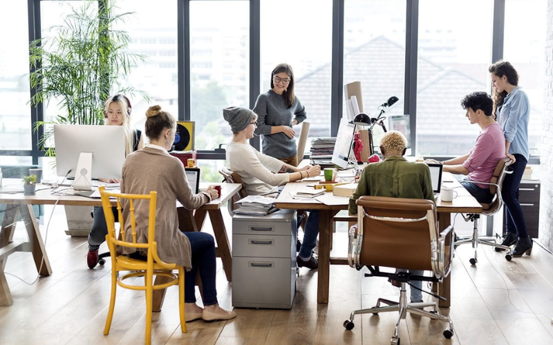 thiết kế văn phòng không gian mở