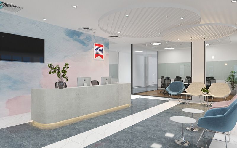 Quầy lễ tân văn phòng 