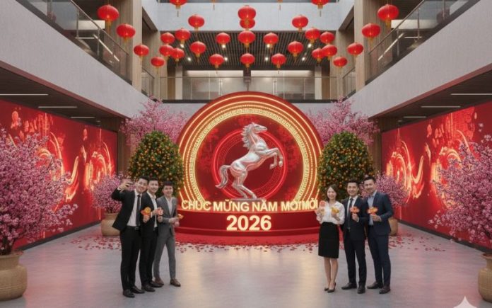 Trang trí tết văn phòng công ty
