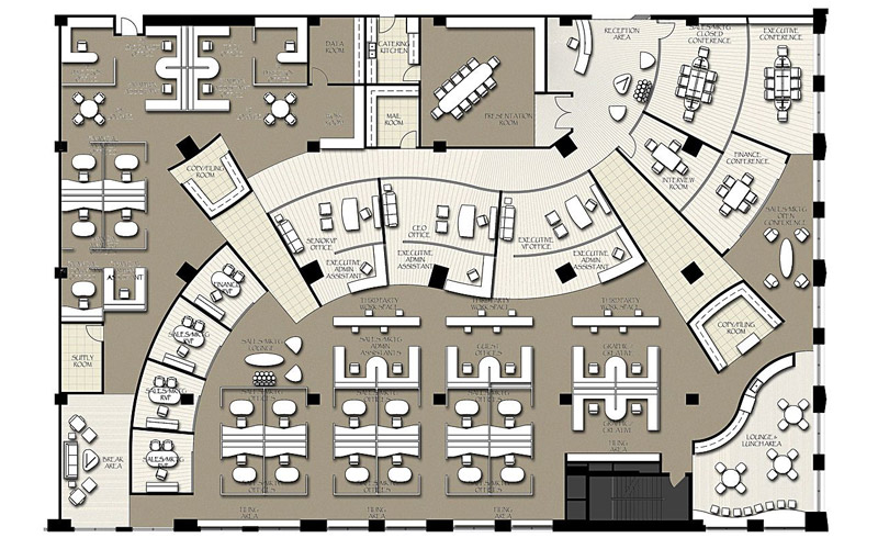 thiết kế văn phòng mở