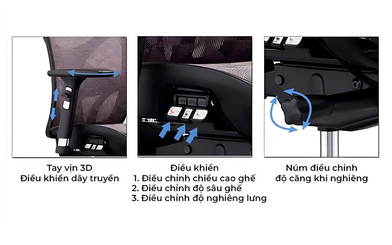 cách nâng ghế xoay